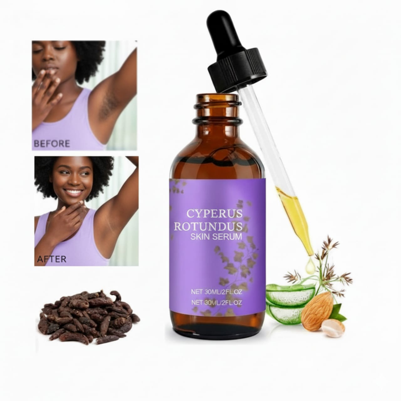 Cyperus Rotundus Oil for Hair Removal