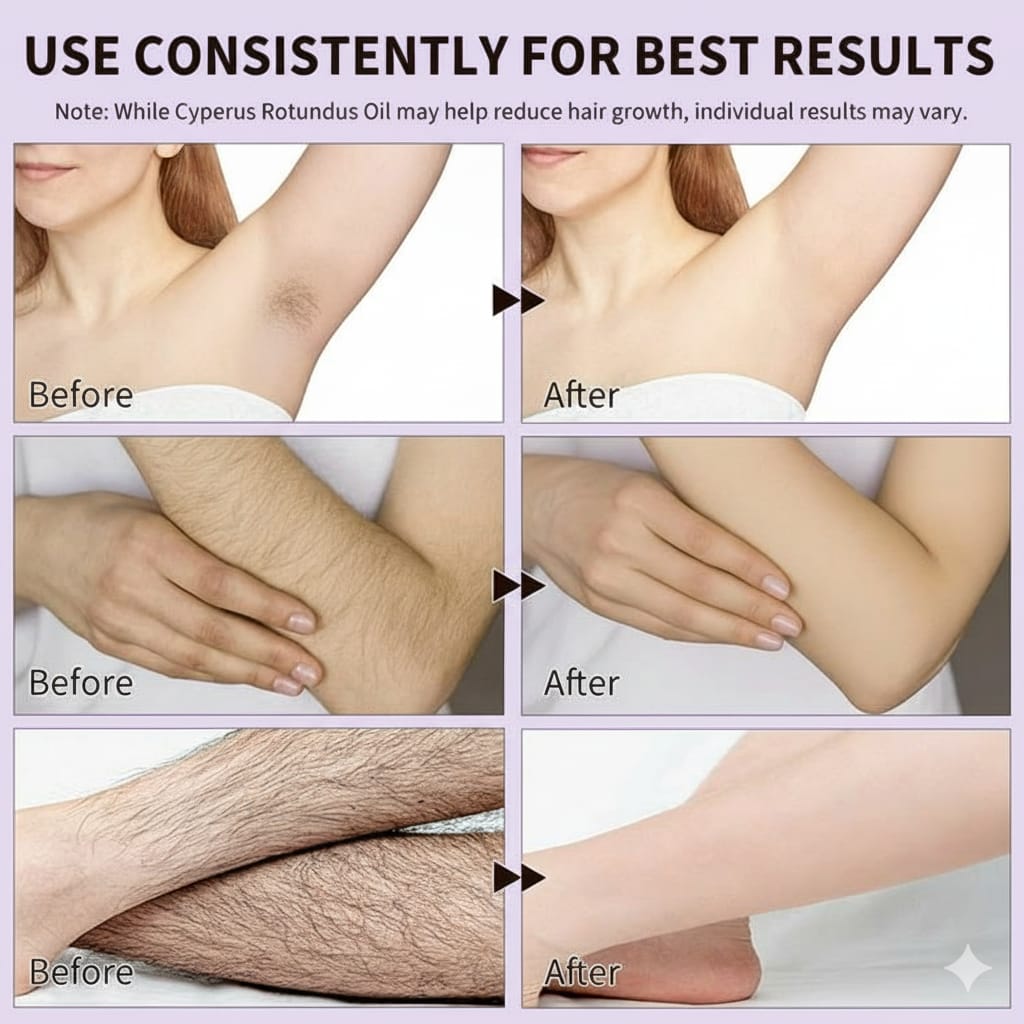 Cyperus Rotundus Oil for Hair Removal