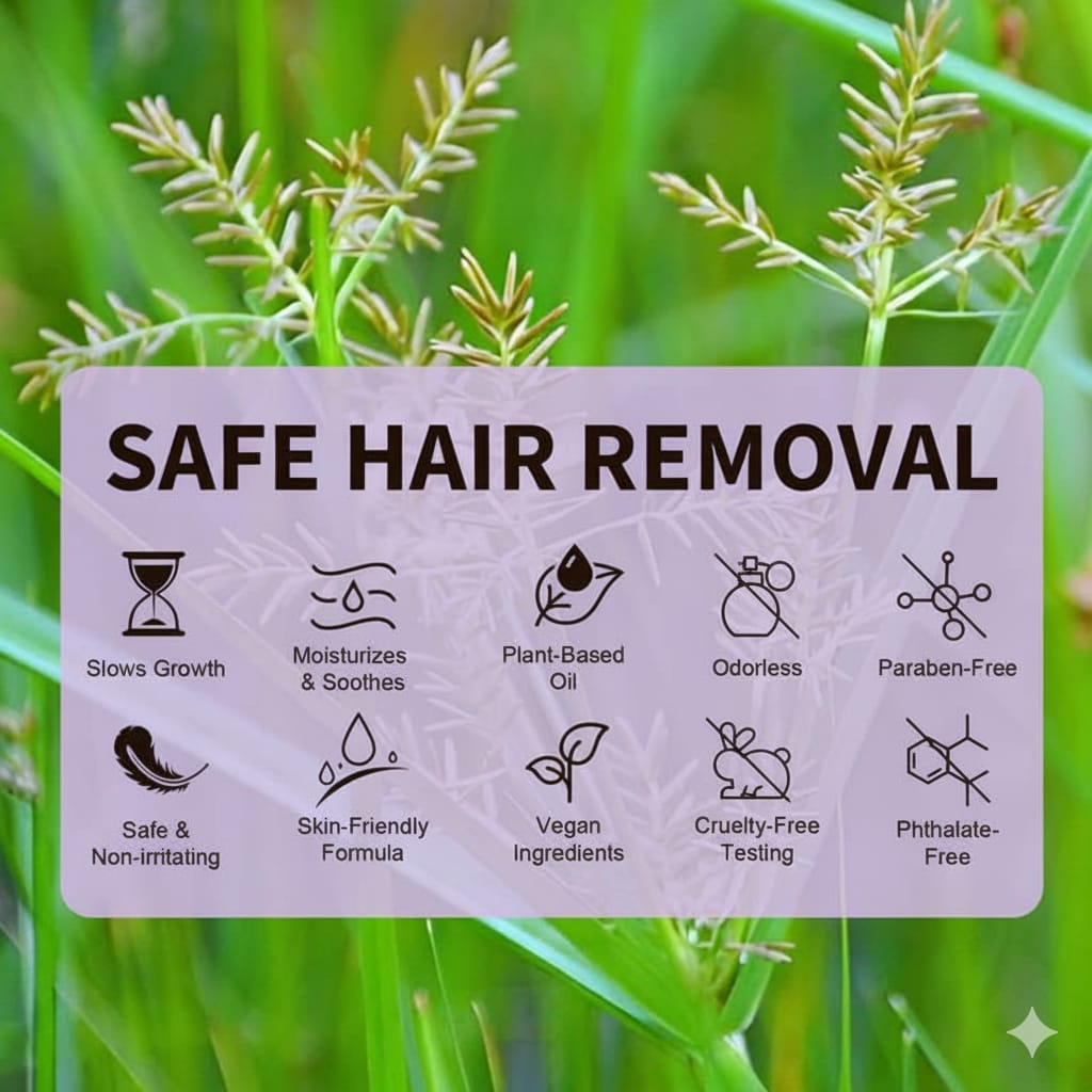 Cyperus Rotundus Oil for Hair Removal